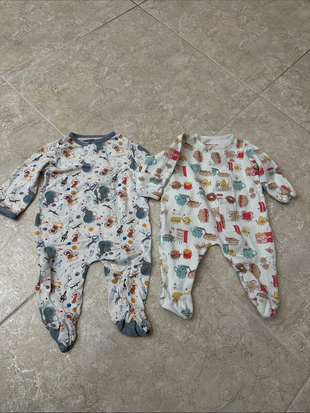 Set of 2 Magnetic Me Footed One-Piece